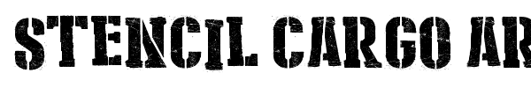 Stencil Cargo Army font preview